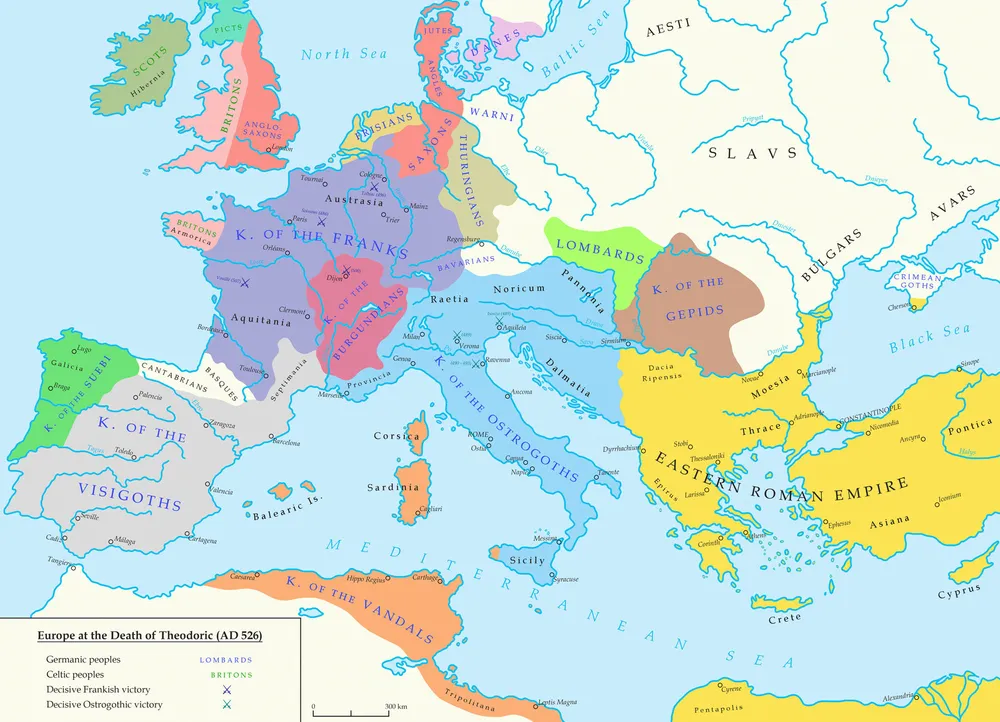 Europe at the death of Theodoric.webp